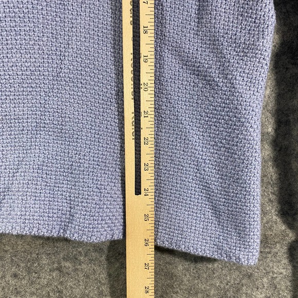 Eileen Fisher Sweater Medium Lavender Blue V-Neck Long Sleeve Knit Merino Wool - Picture 5 of 9